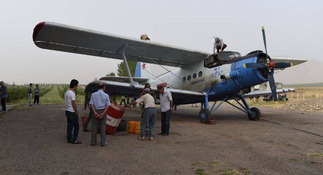 В Таджикистане потерпел крушение самолет "Ан-2", один пилот погиб
