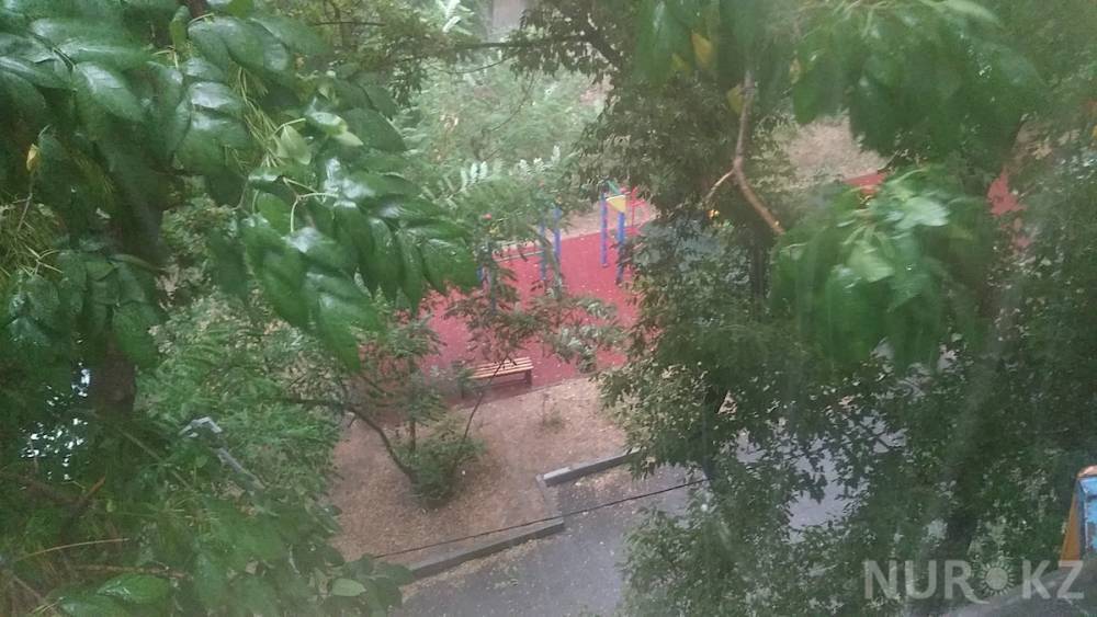 Раскаты грома, вой сигнализаций, дождь: ураган обрушился на Алматы (фото, видео)