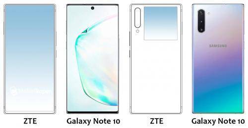 В сети заметили огромное сходство китайского смартфона ZTE с Galaxy Note 10