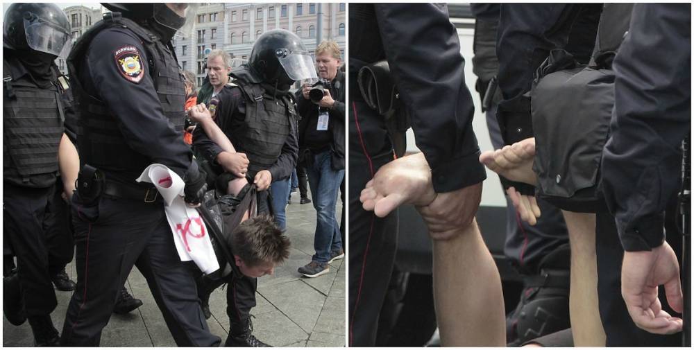 600 задержанных: как прошли митинги в центре Москвы