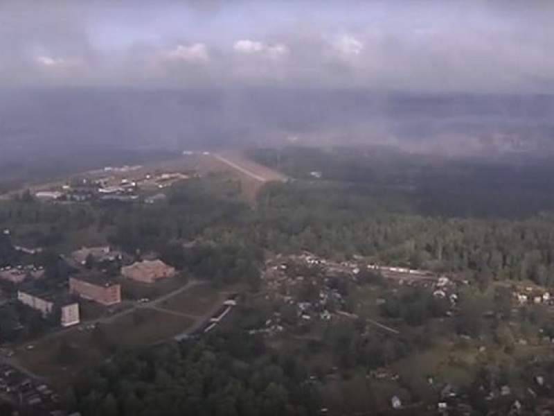Последствия взрывов под Ачинском показали из самолета