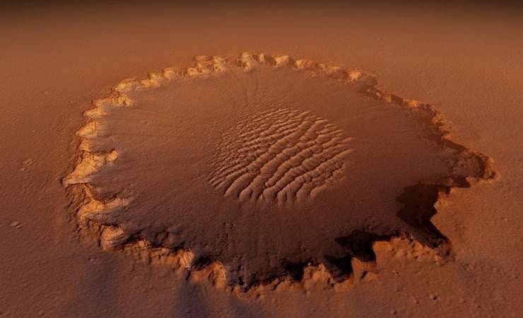 Ученые считают, что 3 млрд лет назад по Марсу прошлось мега-цунами
