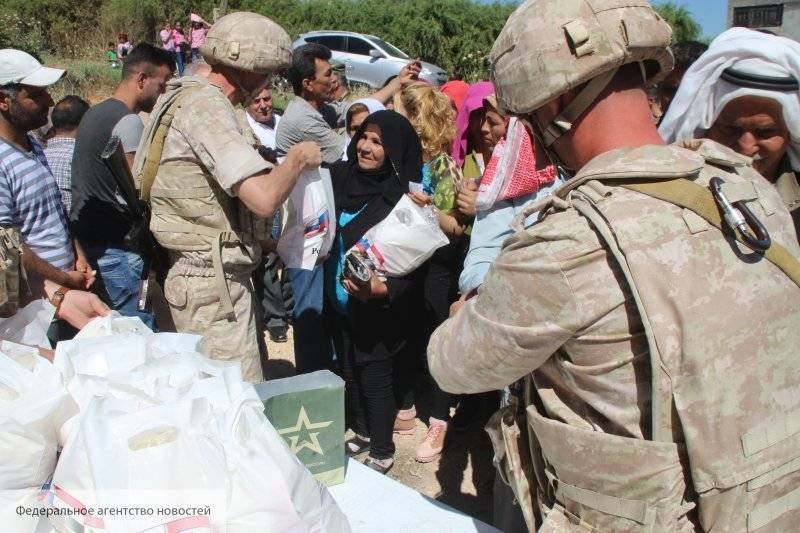Российские военные продолжают оказывать гуманитарную и медицинскую помощь в Сирии