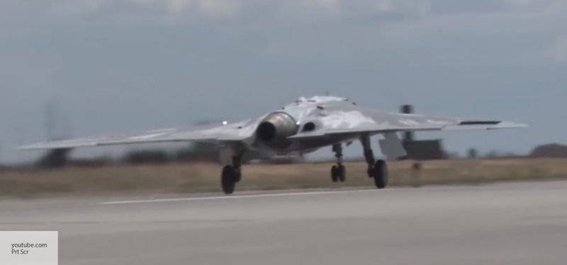 Полет российского беспилотника «Охотник» впервые показали на видео