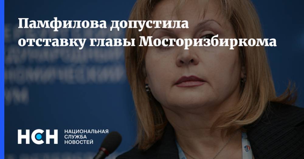 Памфилова допустила отставку главы Мосгоризбиркома