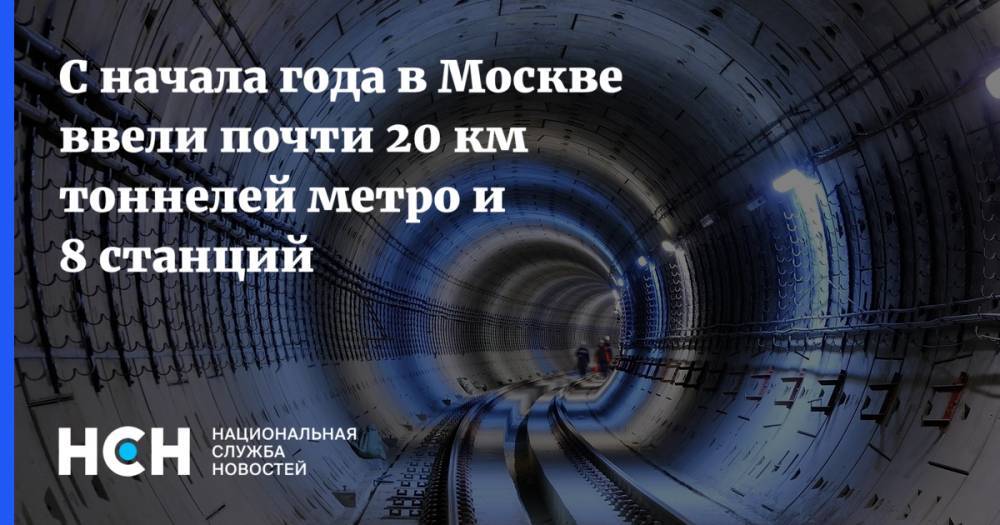 С начала года в Москве ввели почти 20 км тоннелей метро и 8 станций