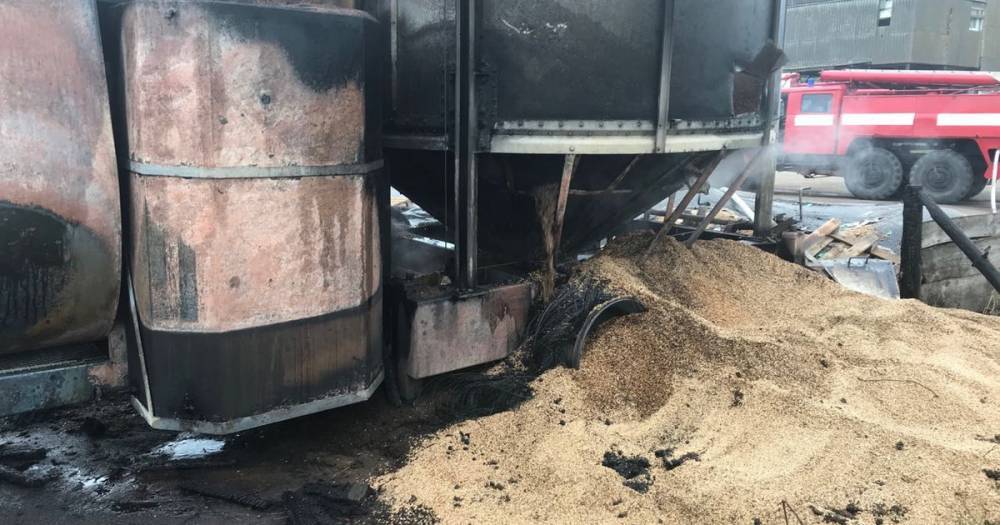 В Смоленской области за считанные минуты сгорело полтонны зерна