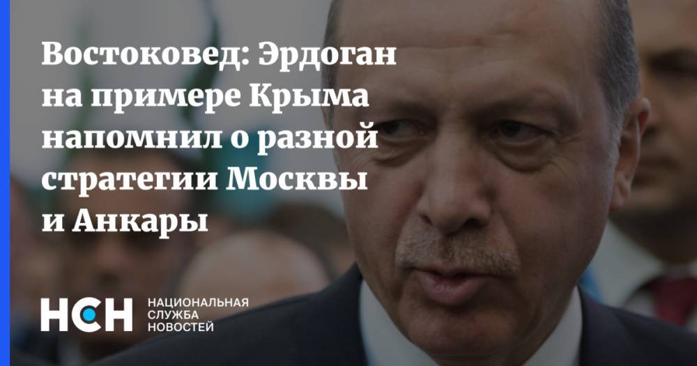 Востоковед: Эрдоган на примере Крыма напомнил о разной стратегии Москвы и Анкары