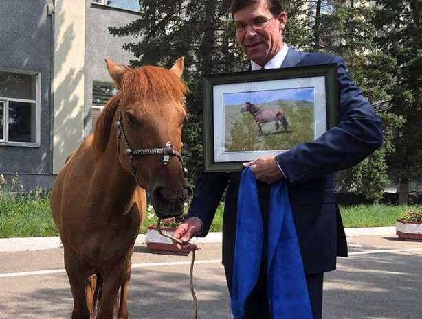 США «подбираются» к Монголии – на память фотография лошади