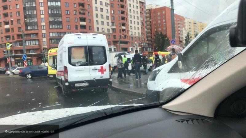 Четыре пешехода попали под автомобиль на улице Десантников в Петербурге
