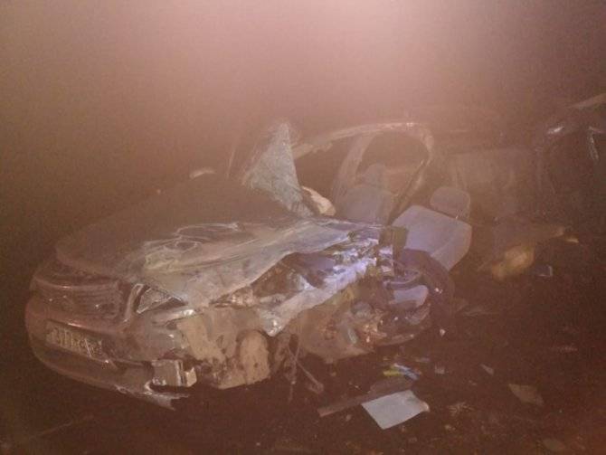 Три пассажира иномарки погибли в ДТП под Омском
