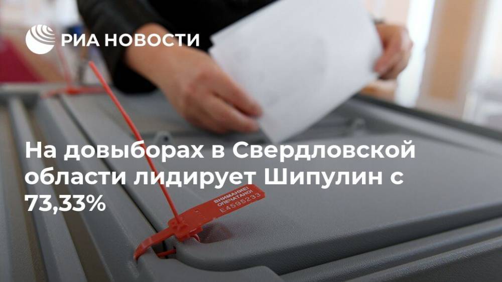 На довыборах в Свердловской области лидирует Шипулин с 73,33%