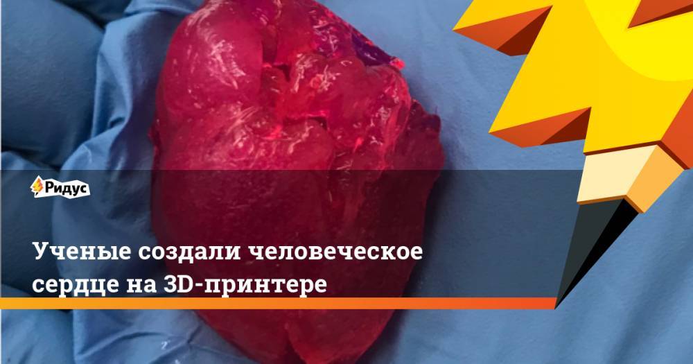 Ученые создали человеческое сердце на 3D-принтере