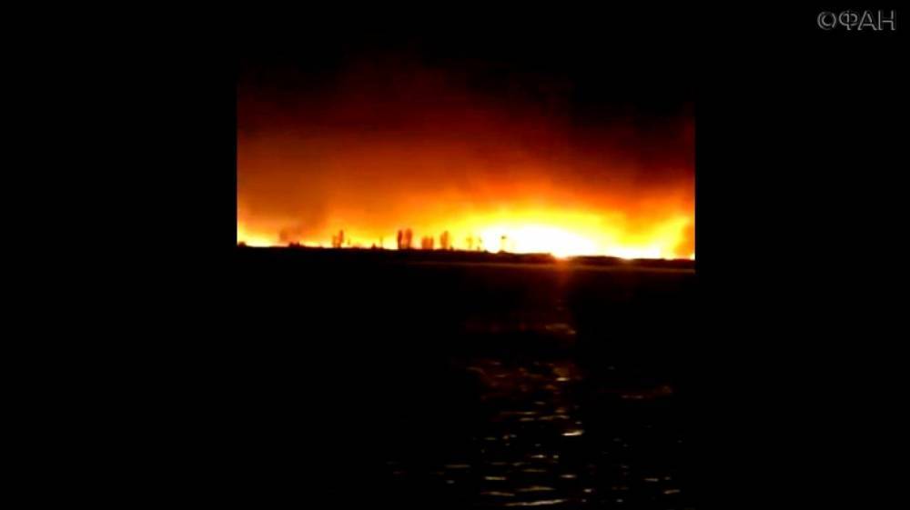 Сильный ландшафтный пожар произошел в Ростовской области, ФАН публикует видео