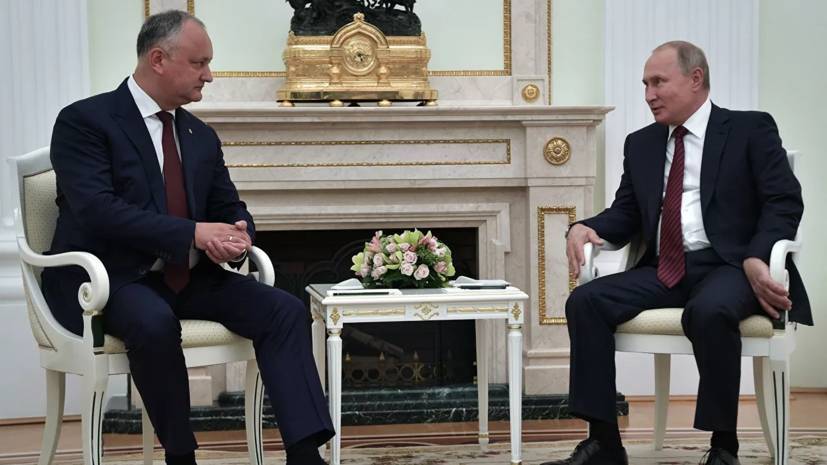 В Кремле рассказали о переговорах Путина и Додона по поводу газа