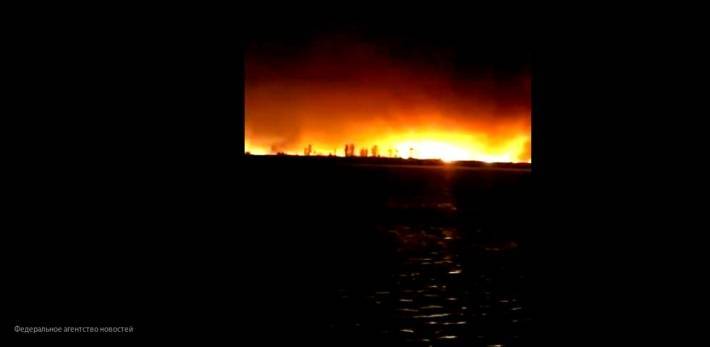 Крупный пожар в Ростовской области возле Соленого озера попал на видео