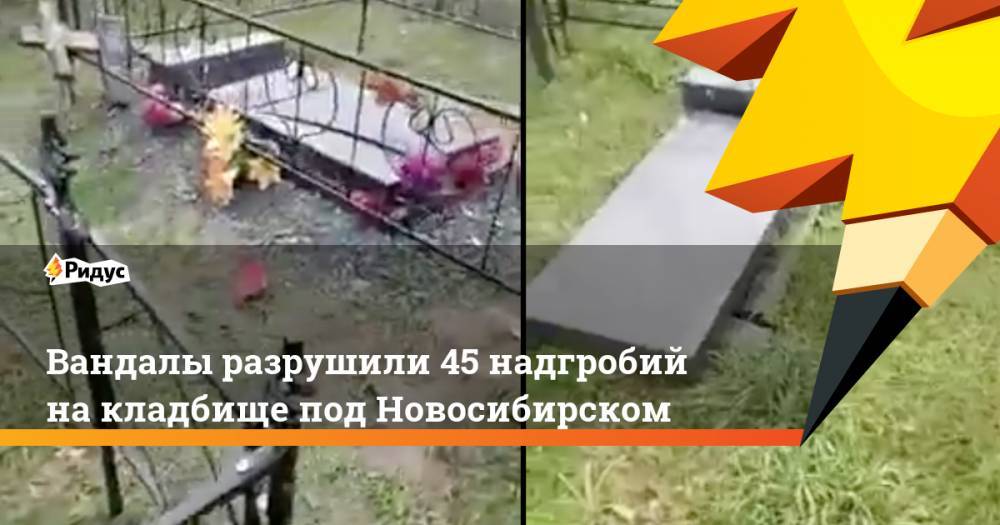 Вандалы разрушили 45 надгробий на кладбище под Новосибирском
