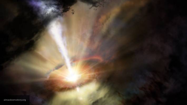 Черная дыра в центре галактики стала необычайно яркой