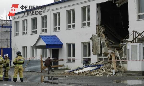 В Ялуторовске  обрушилась стена  бывшего комбината строительных материалов