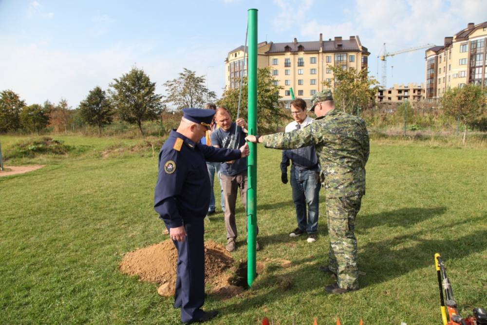 В Псковской детской деревне- SOS появилась площадка для волейбола