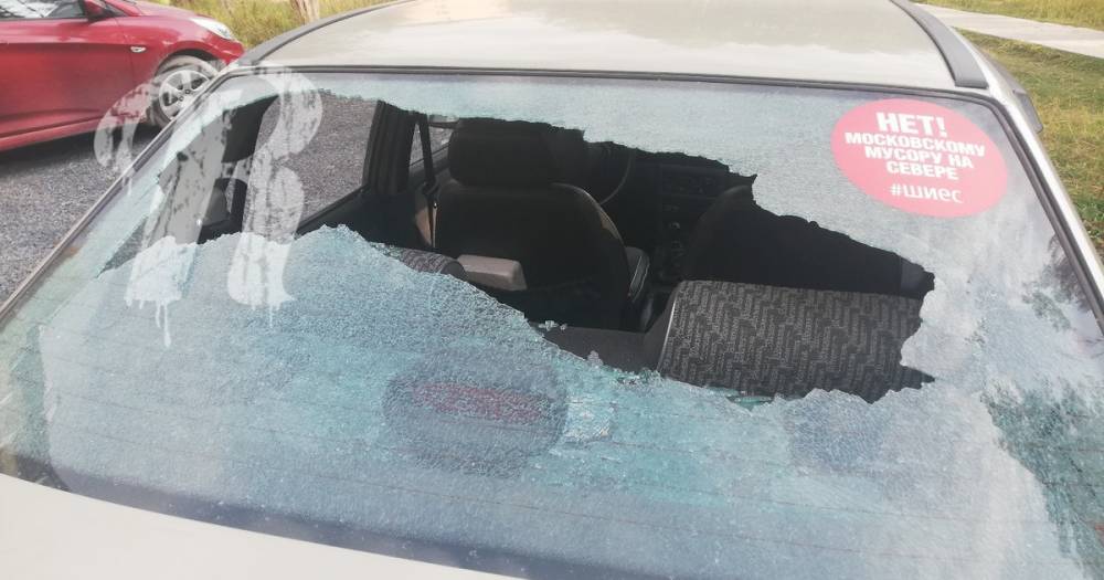 Выступающей против строительства полигона на Шиесе активистке обстреляли машину