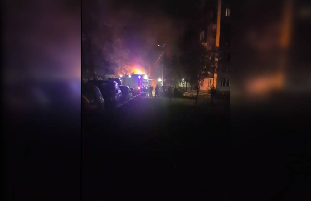 Десять пожарных за 14 минут потушили ГАЗель на улице Ивана Фомина в Петербурге