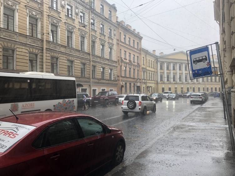 Треть месячной нормы осадков обрушится на Петербург в понедельник
