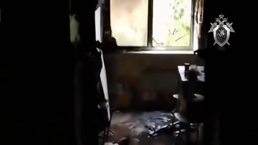 Последствия пожара в жилом доме в Красноярске — видео