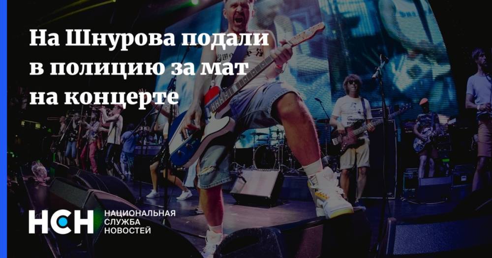 На Шнурова подали в полицию за мат на концерте