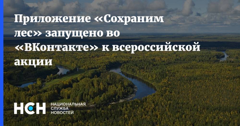 Приложение «Сохраним лес» запущено во «ВКонтакте» к всероссийской акции