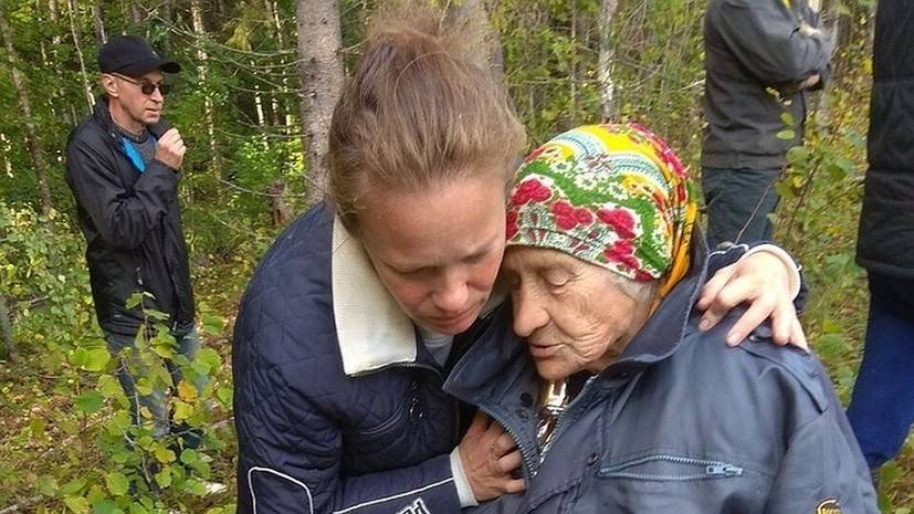 В Ленобласти нашли 88-летнюю женщину, заблудившуюся в лесу