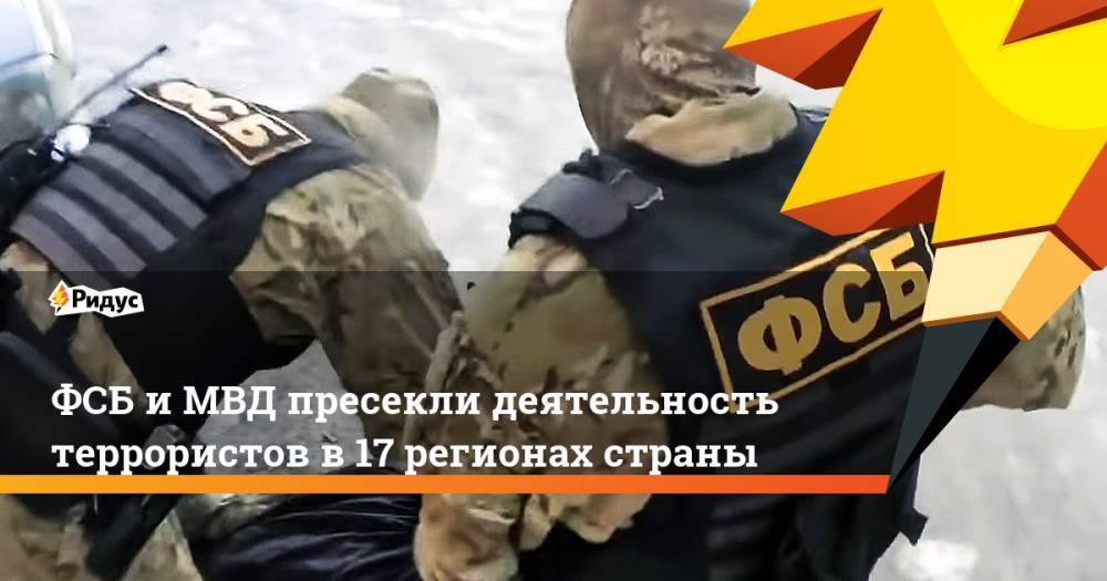 ФСБ и МВД пресекли деятельность террористических ячеек в 17 регионах страны