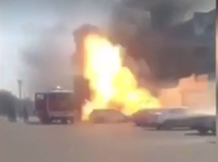 Видео: момент взрыва баллона в авто на Кубани, где четверо пострадали