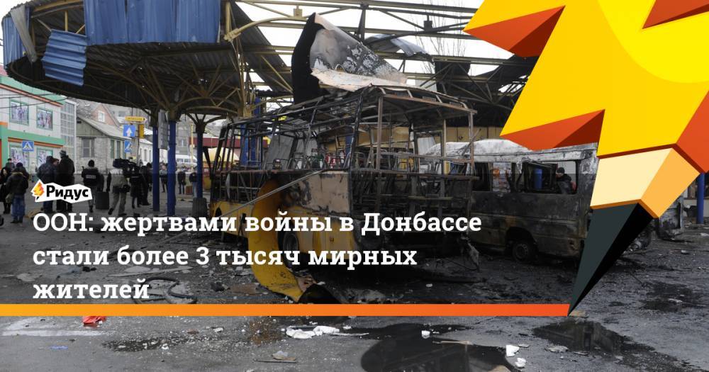 ООН: жертвами войны в Донбассе стали более 3 тысяч мирных жителей