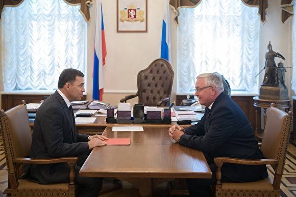 Куйвашев провел первую встречу с новым начальником ГУ МВД РФ по Свердловской области