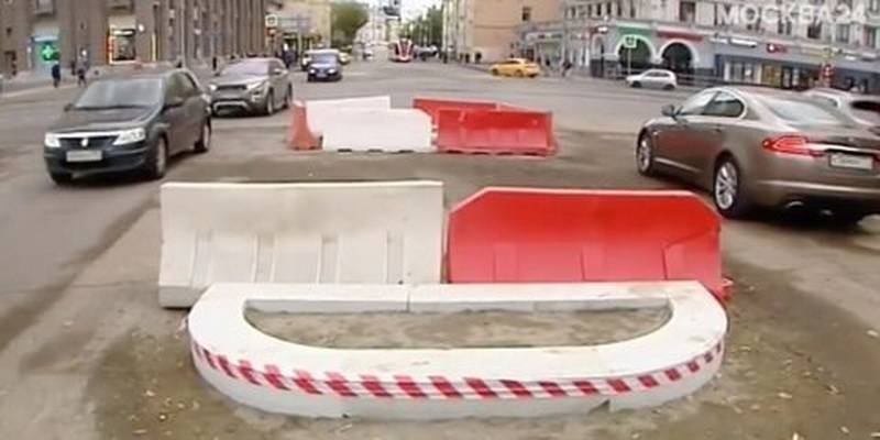 Не остров, а «айсберг»: в Москве водителей отпугивают новые островки безопасности