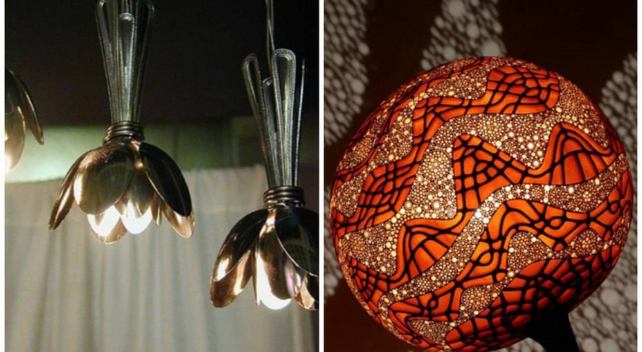 21 необычная лампа, сделанная своими руками