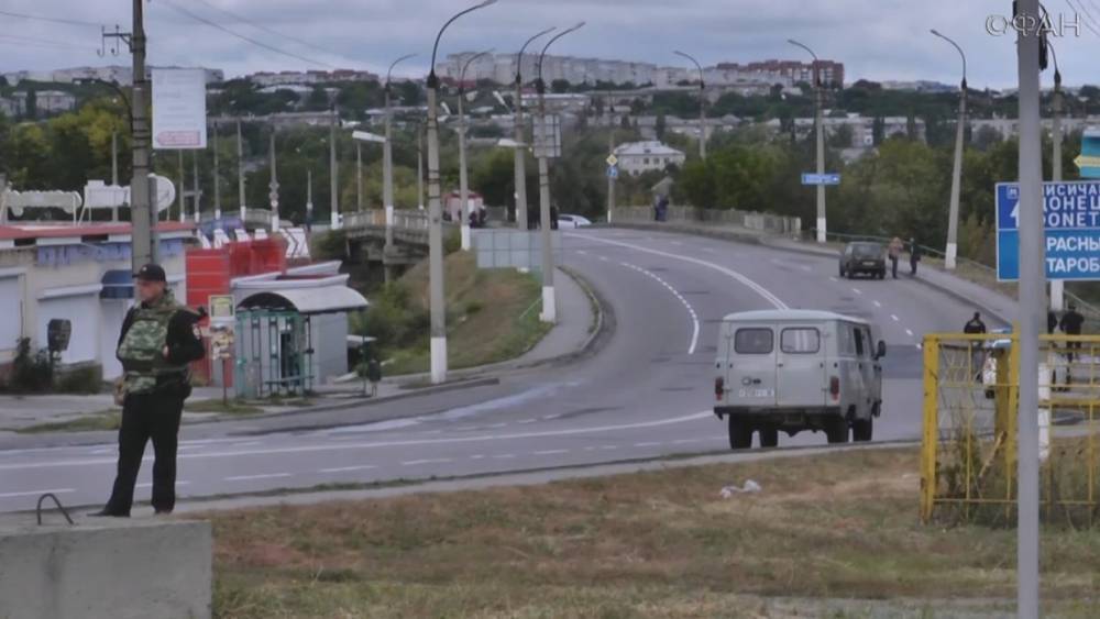 Опубликовано видео с места попытки подрыва моста в Луганске