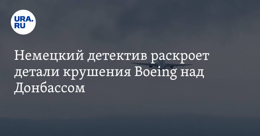 Немецкий детектив раскроет детали крушения Boeing над Донбассом