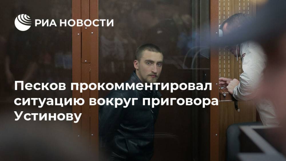 Песков прокомментировал ситуацию вокруг приговора Устинову