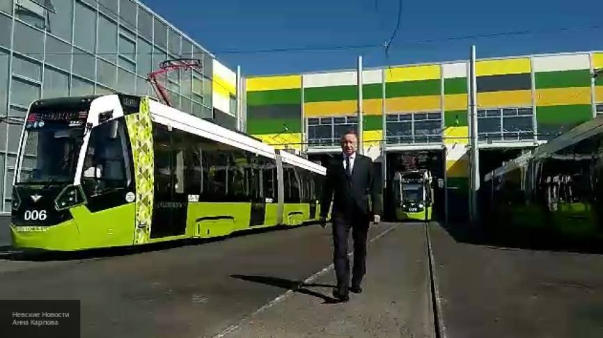 Глава Петерубрга Беглов запустил трамваи «Чижики» по двум новым маршрутам