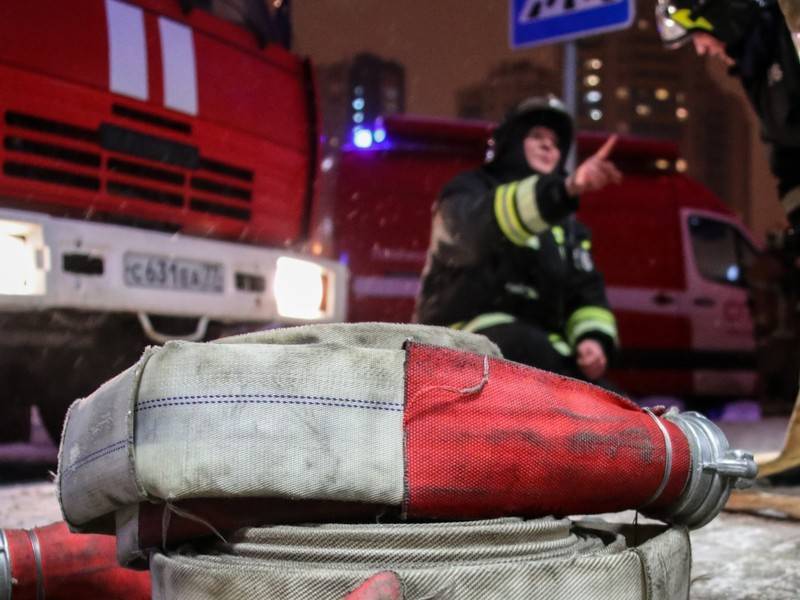Автобус загорелся в центре Москвы