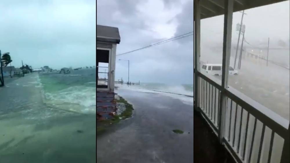 Видео обрушившегося на Багамские острова урагана «Дориан» опубликовано в Сети