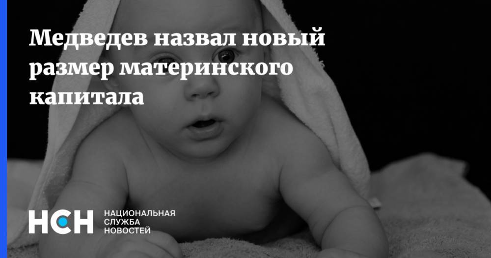 Медведев назвал новый размер материнского капитала