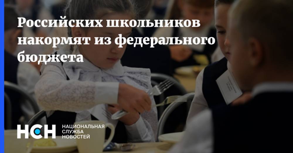 Российских школьников накормят из федерального бюджета
