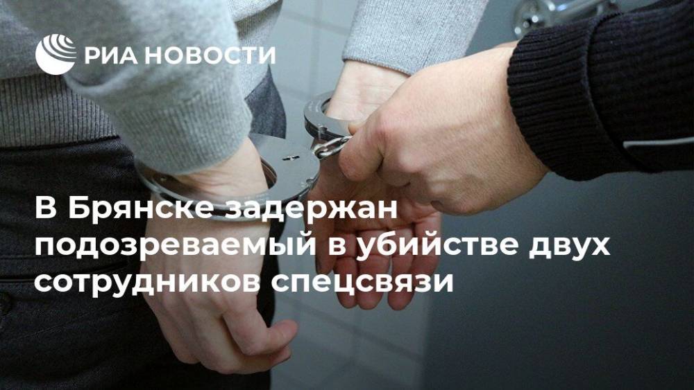 В Брянске задержан подозреваемый в убийстве двух сотрудников спецсвязи