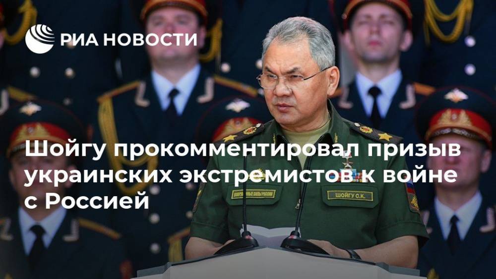 Шойгу прокомментировал призыв украинских экстремистов к войне с Россией