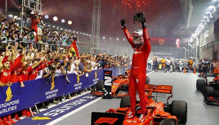 Феттель принес «Феррари» третью победу подряд на этапе «Формулы-1»
