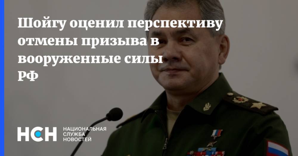 Шойгу оценил перспективу отмены призыва в вооруженные силы РФ