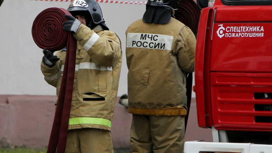 МЧС ликвидировало возгорание сухой травы и дачных строений под Омском